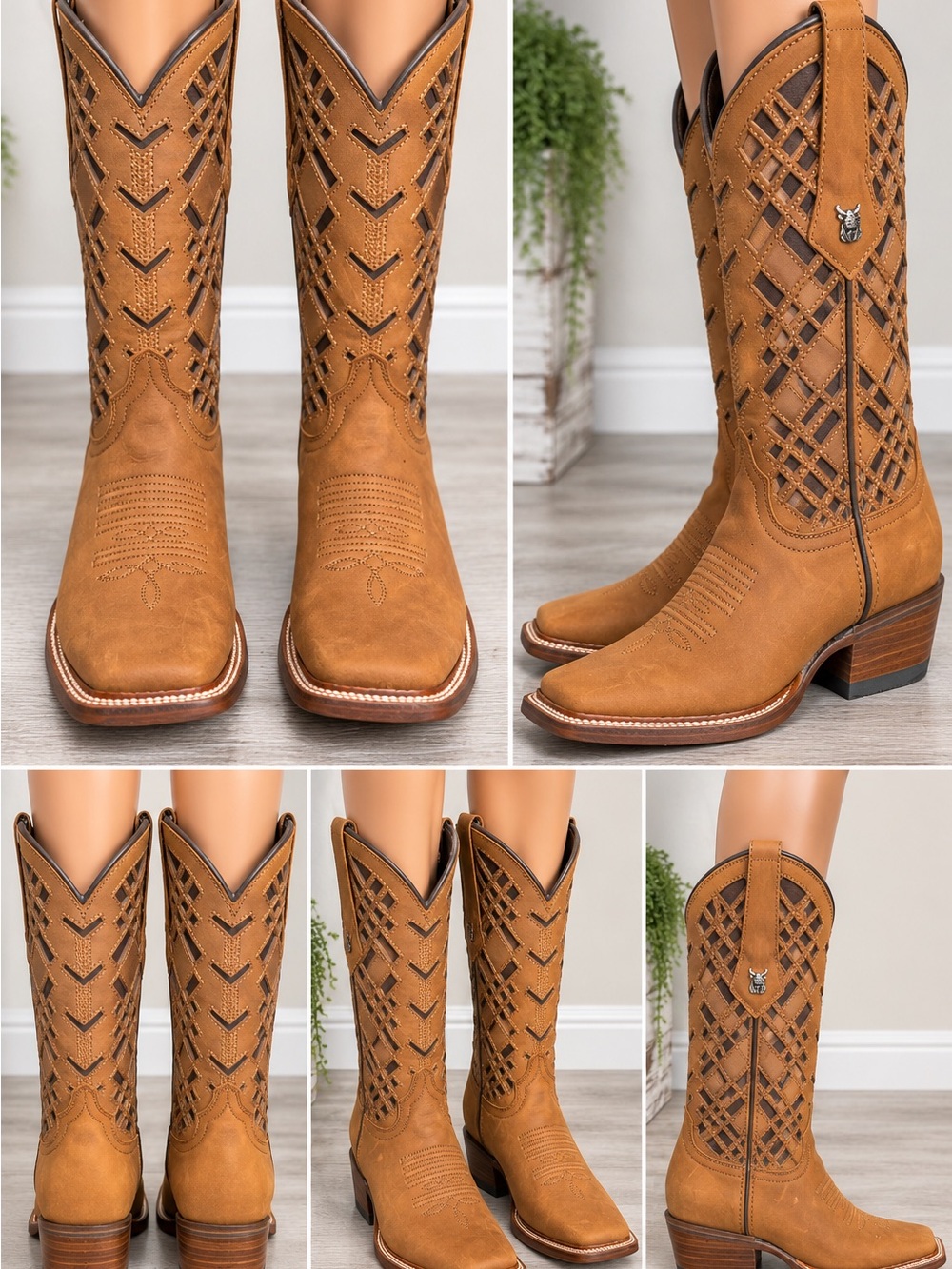Rock’em Western Brown Cowboy Boots Men 6.5 / Women 8